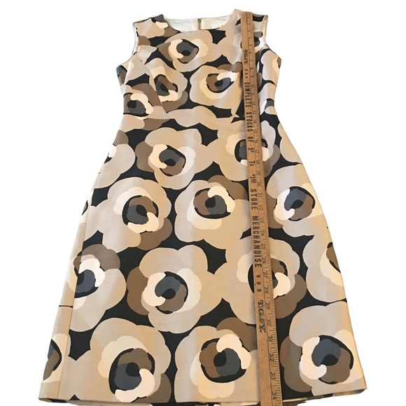 KATE SPADE Deco Rose Della Sheath Dress Cocktail Brown/black Women’s Sz 00 - Picture 9 of 15